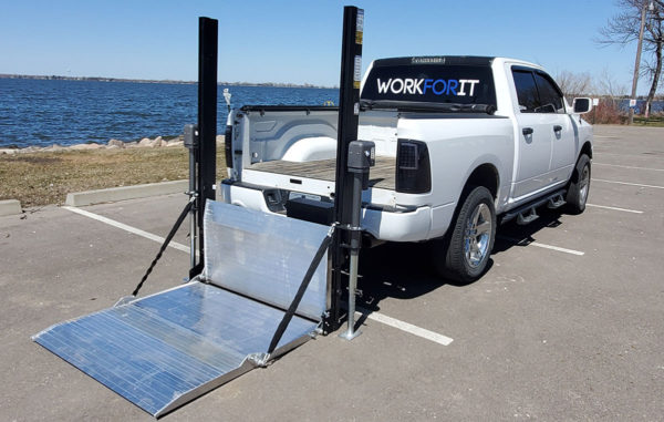 lowered lift-gate on truck